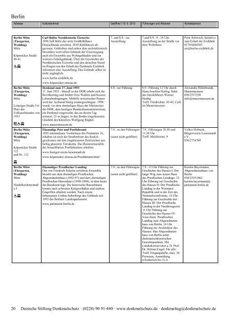 Programm als PDF herunterladen - Tag des offenen Denkmals