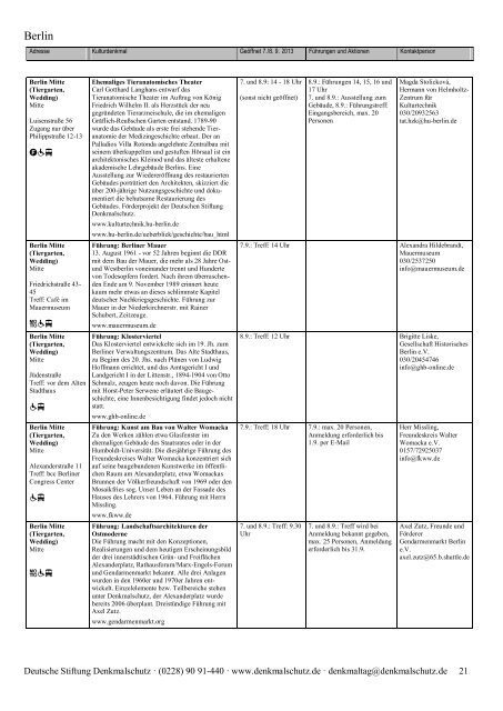 Programm als PDF herunterladen - Tag des offenen Denkmals