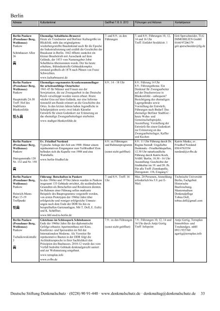 Programm als PDF herunterladen - Tag des offenen Denkmals