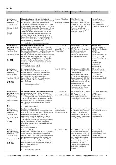 Programm als PDF herunterladen - Tag des offenen Denkmals