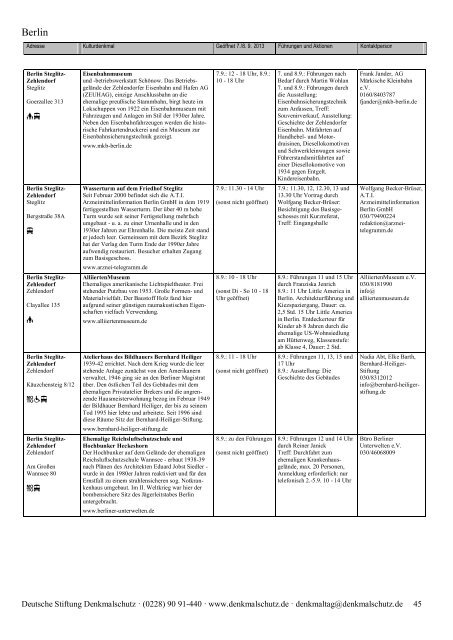 Programm als PDF herunterladen - Tag des offenen Denkmals