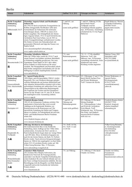 Programm als PDF herunterladen - Tag des offenen Denkmals