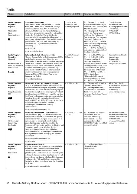 Programm als PDF herunterladen - Tag des offenen Denkmals