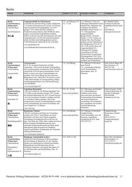 Programm als PDF herunterladen - Tag des offenen Denkmals