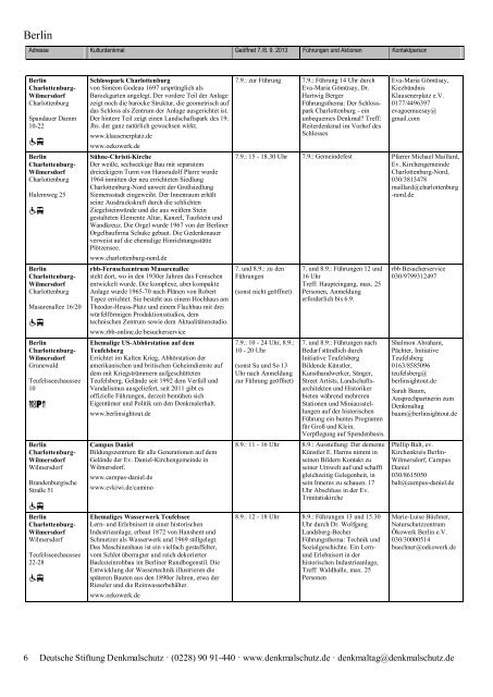 Programm als PDF herunterladen - Tag des offenen Denkmals