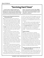 “Surviving Hard Times” - Scholastic