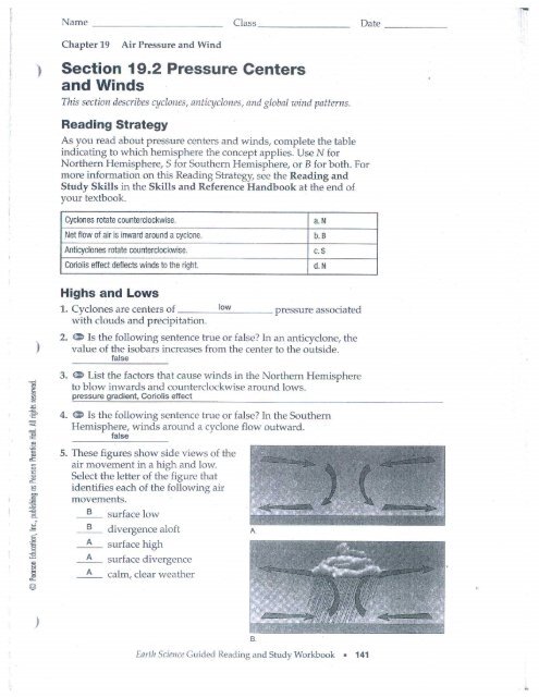 19.2 and 19.3 Answer Key