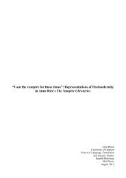 “I am the vampire for these times”: Representations of ... - TamPub