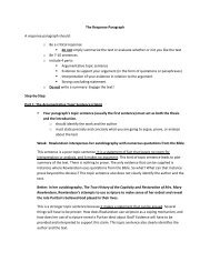 How to Write a Response Paragraph