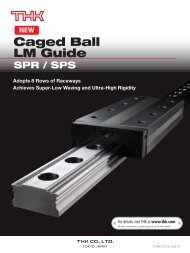 Caged Ball LM Guide SPR/SPS - THK Technical Support