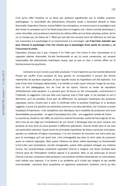 Le travail psychique de victime: essai de psycho-victimologie