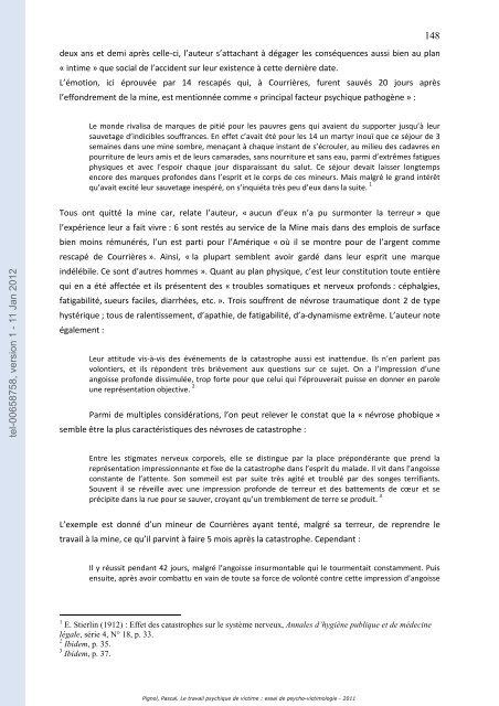 Le travail psychique de victime: essai de psycho-victimologie