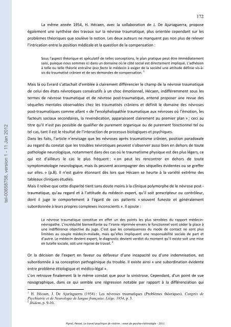 Le travail psychique de victime: essai de psycho-victimologie