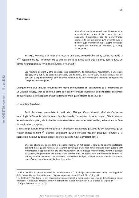 Le travail psychique de victime: essai de psycho-victimologie