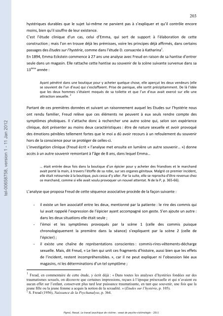 Le travail psychique de victime: essai de psycho-victimologie