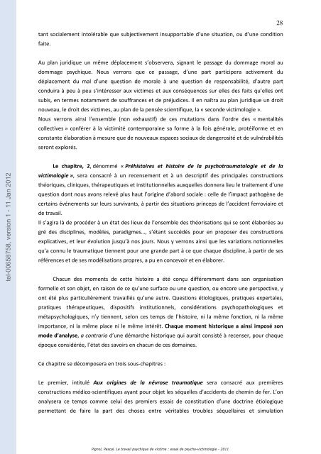 Le travail psychique de victime: essai de psycho-victimologie