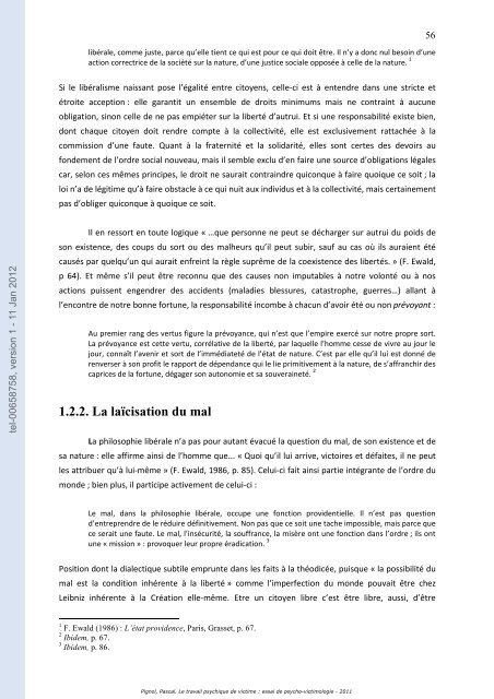 Le travail psychique de victime: essai de psycho-victimologie