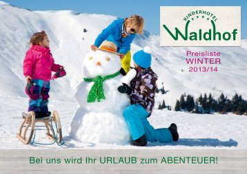 Winterprospekt 2013/14 - Kinderhotel Waldhof