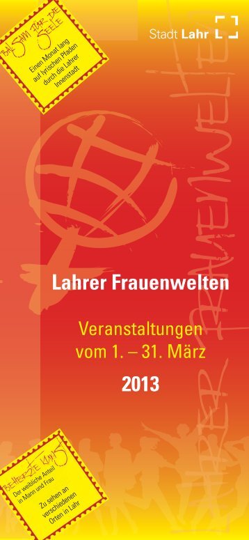 Lahrer Frauenwelten 2013 - Flyer - Stadt Lahr