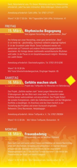 Lahrer Frauenwelten 2013 - Flyer - Stadt Lahr