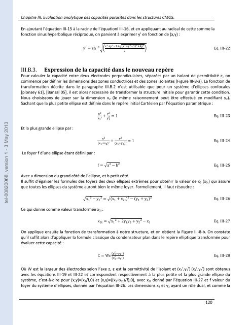 Développement de modèles pour l'évaluation des performances ...