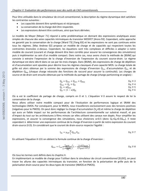 Développement de modèles pour l'évaluation des performances ...