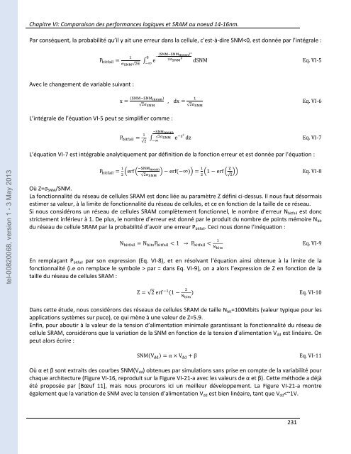 Développement de modèles pour l'évaluation des performances ...