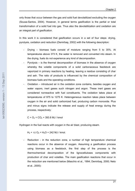 Etude de la combustion de gaz de synthèse issus d'un processus de ...