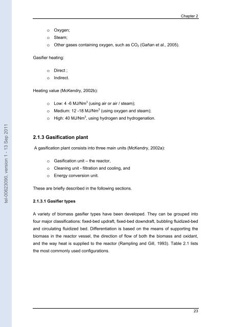 Etude de la combustion de gaz de synthèse issus d'un processus de ...