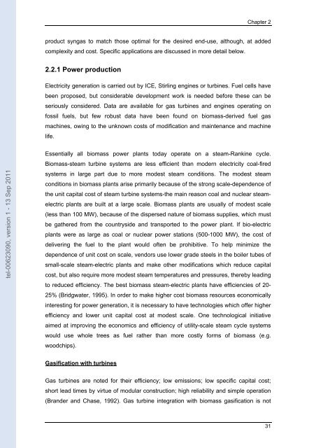 Etude de la combustion de gaz de synthèse issus d'un processus de ...