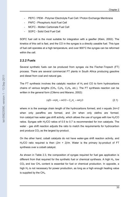 Etude de la combustion de gaz de synthèse issus d'un processus de ...