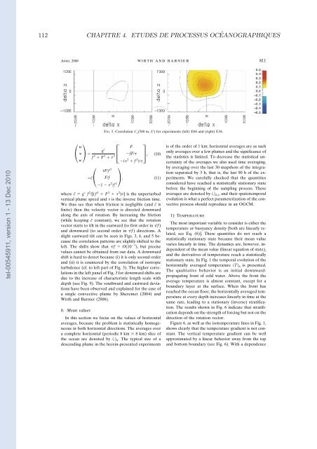 Etudes et évaluation de processus océaniques par des hiérarchies ...