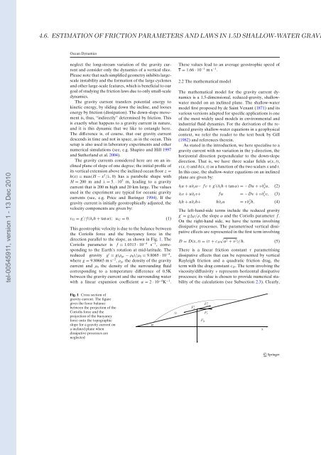 Etudes et évaluation de processus océaniques par des hiérarchies ...