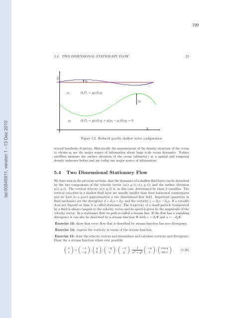 Etudes et évaluation de processus océaniques par des hiérarchies ...