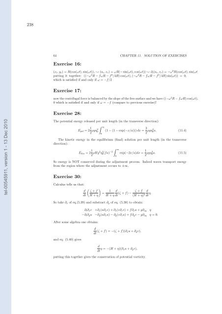 Etudes et évaluation de processus océaniques par des hiérarchies ...