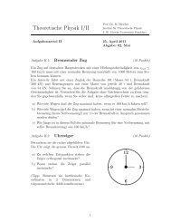 Übungsblatt 2 - Institut für Theoretische Physik - Goethe-Universität