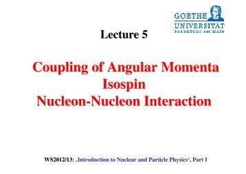 Coupling of Angular Momenta Isospin Nucleon-Nucleon Interaction