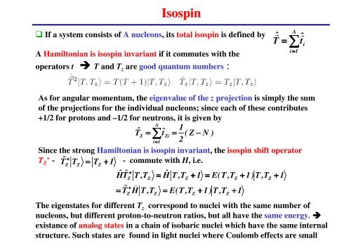 Coupling of Angular Momenta Isospin Nucleon-Nucleon Interaction