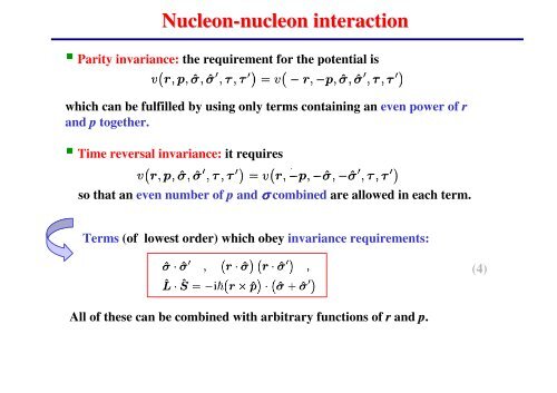 Coupling of Angular Momenta Isospin Nucleon-Nucleon Interaction