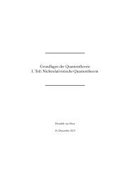 Hendrik van Hees, Grundlagen der Quantentheorie, I. Teil - Theory