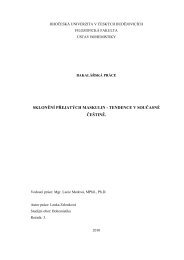 SKLONĚNÍ PŘEJATÝCH MASKULIN - TENDENCE V ... - Theses