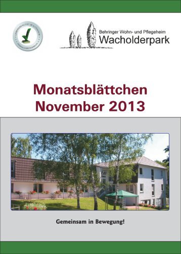 November - und Pflegeheim Wacholderpark