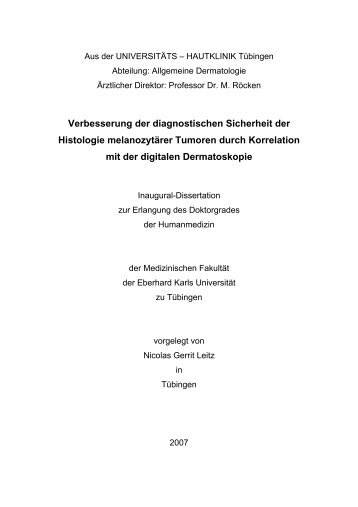 Verbesserung der diagnostischen Sicherheit der Histologie ...