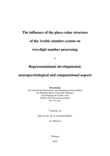 The influence of the place-value structure of the Arabic number ...