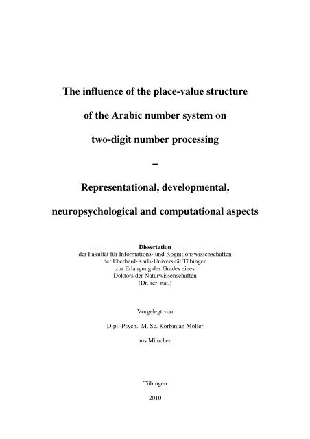 The influence of the place-value structure of the Arabic number ...