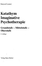 Katathym Imaginative Psychotherapie - Technische Universität ...