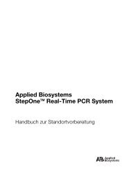 Applied Biosystems StepOne™ Real-Time PCR System ... - Invitrogen