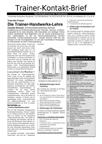 TKB Nr. 23 - Trainertreffen Deutschland