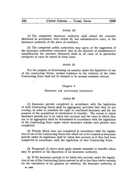 Treaty Series Recueil des Traites - United Nations Treaty Collection