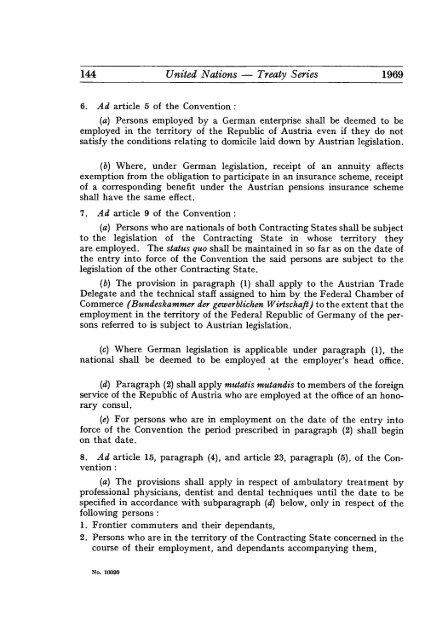 Treaty Series Recueil des Traites - United Nations Treaty Collection